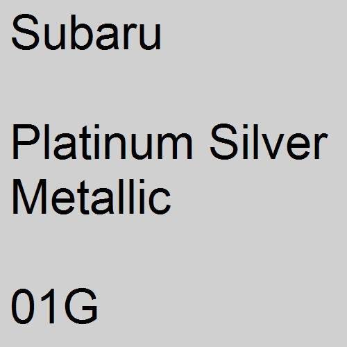 Subaru, Platinum Silver Metallic, 01G.